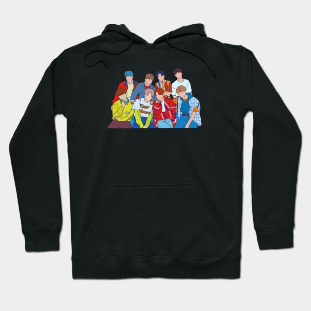 Ateez Treasure Ep.3: One to All Lineart Hoodie by seouffle